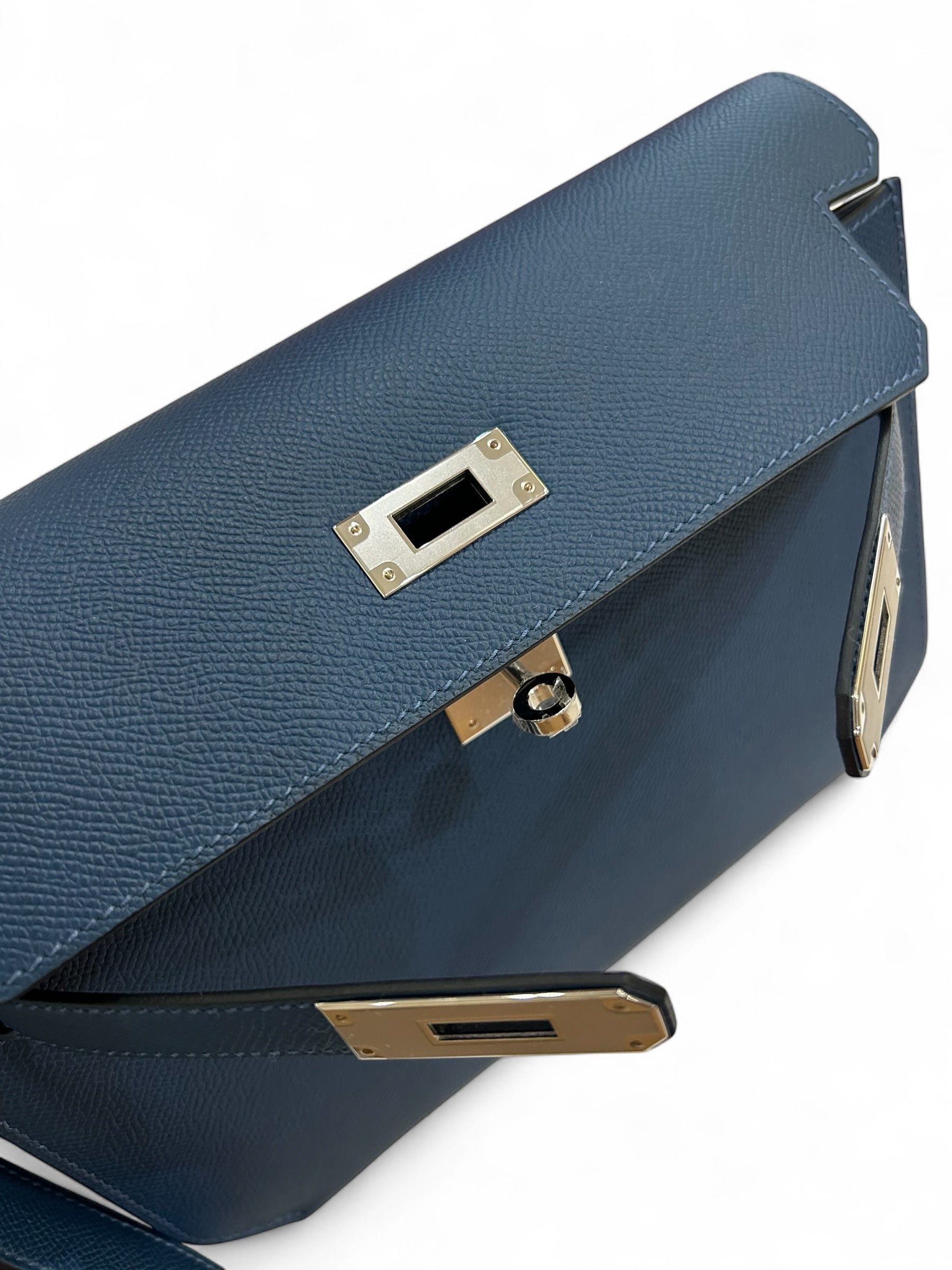 Hermès - Borsa Kelly Dépêches 25 Deep Blue