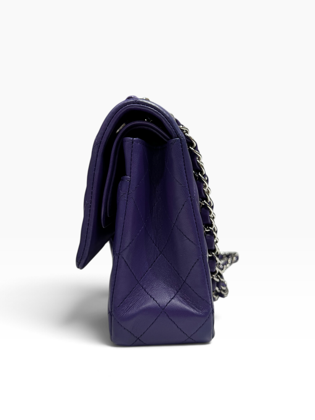 Chanel - Sac Timeless Medium Double flag matelassé violet