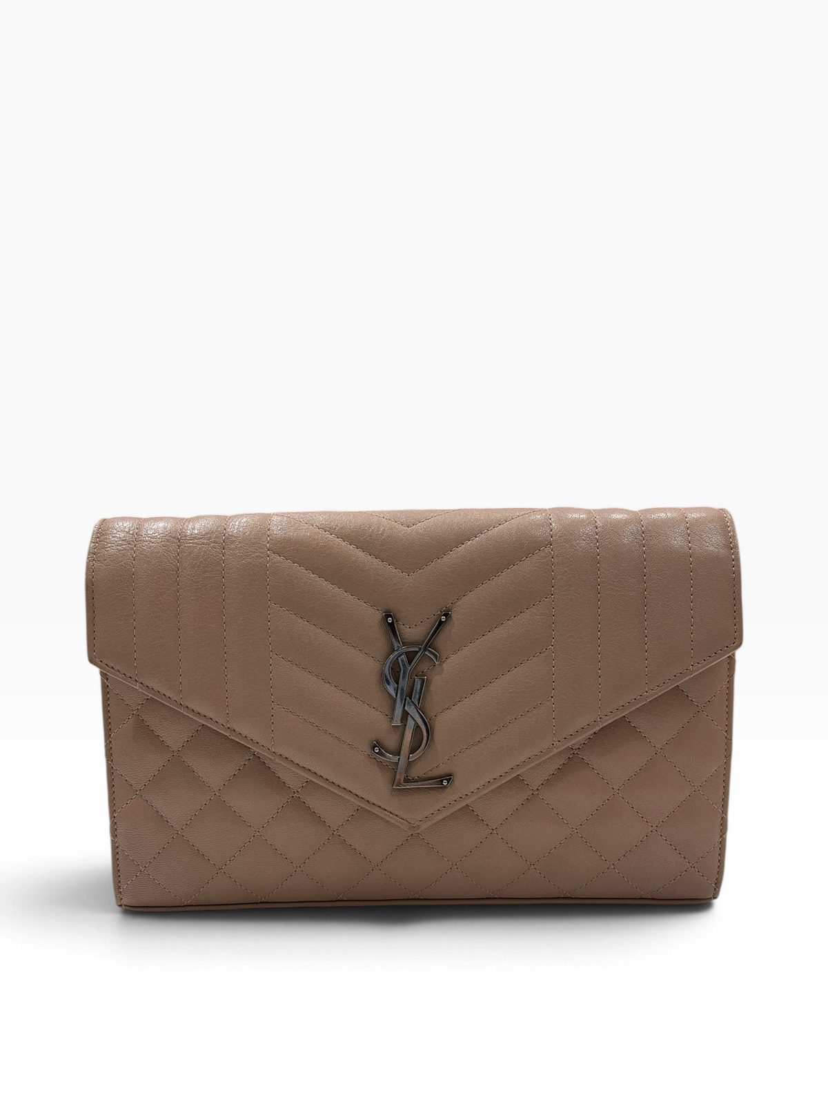 Saint Laurent - Sac Wallet Enveloppe Beige