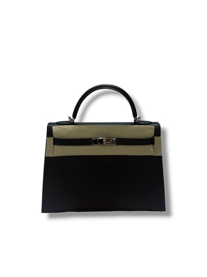 Hermès - Sac Kelly II sellier 32 epsom Noir