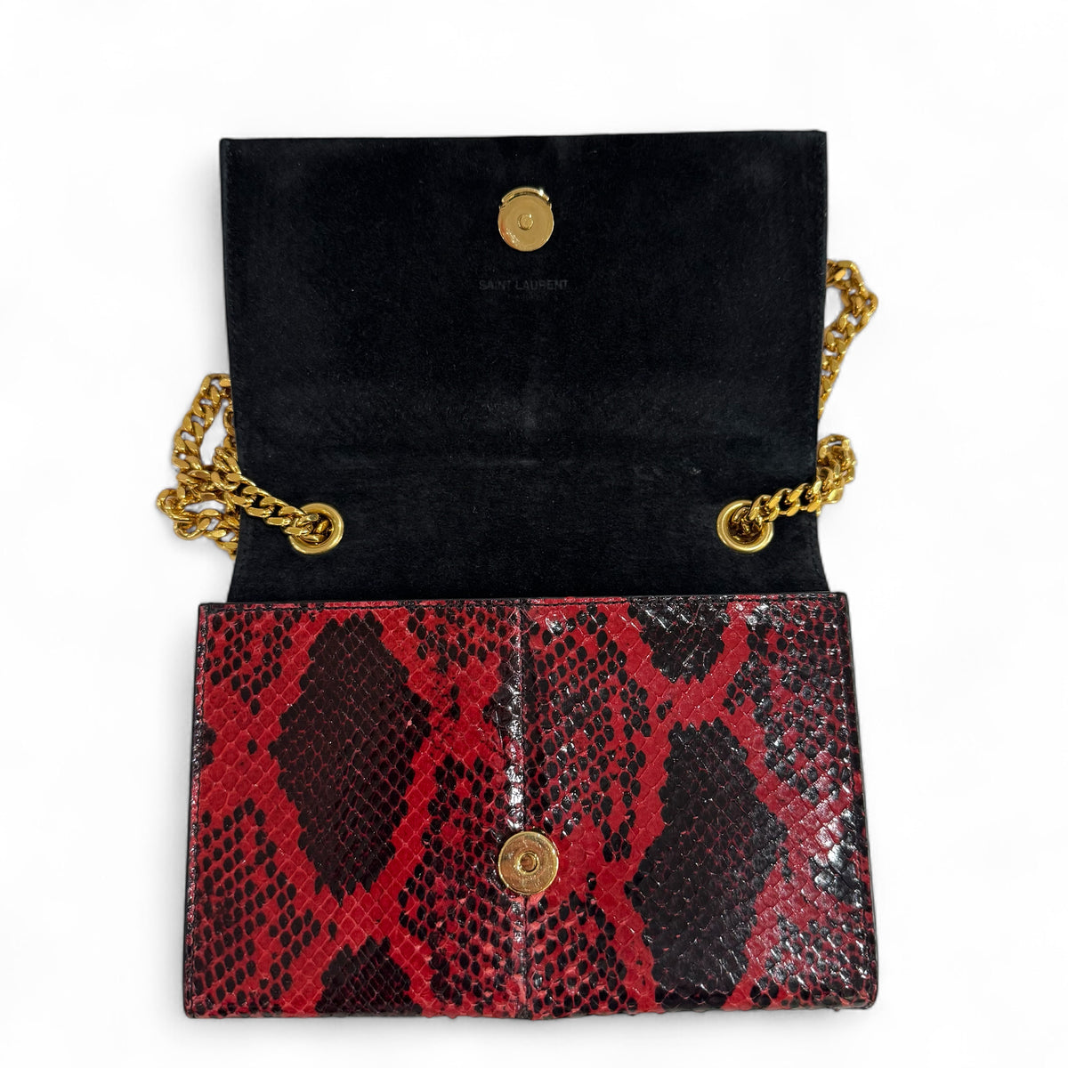 Yves Saint Laurent - Sac kate pompom en python