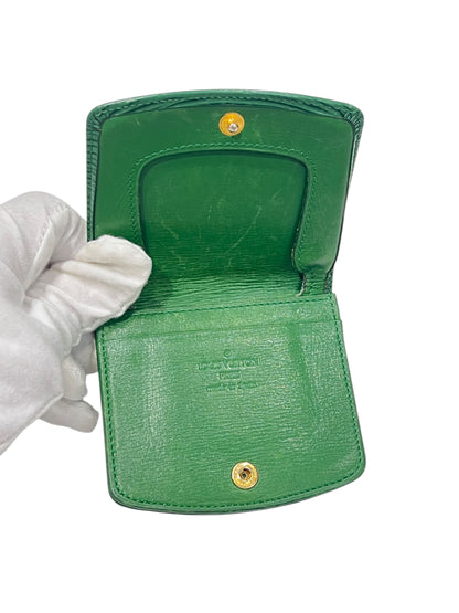 Louis Vuitton - porte monnaie cuir épi vert