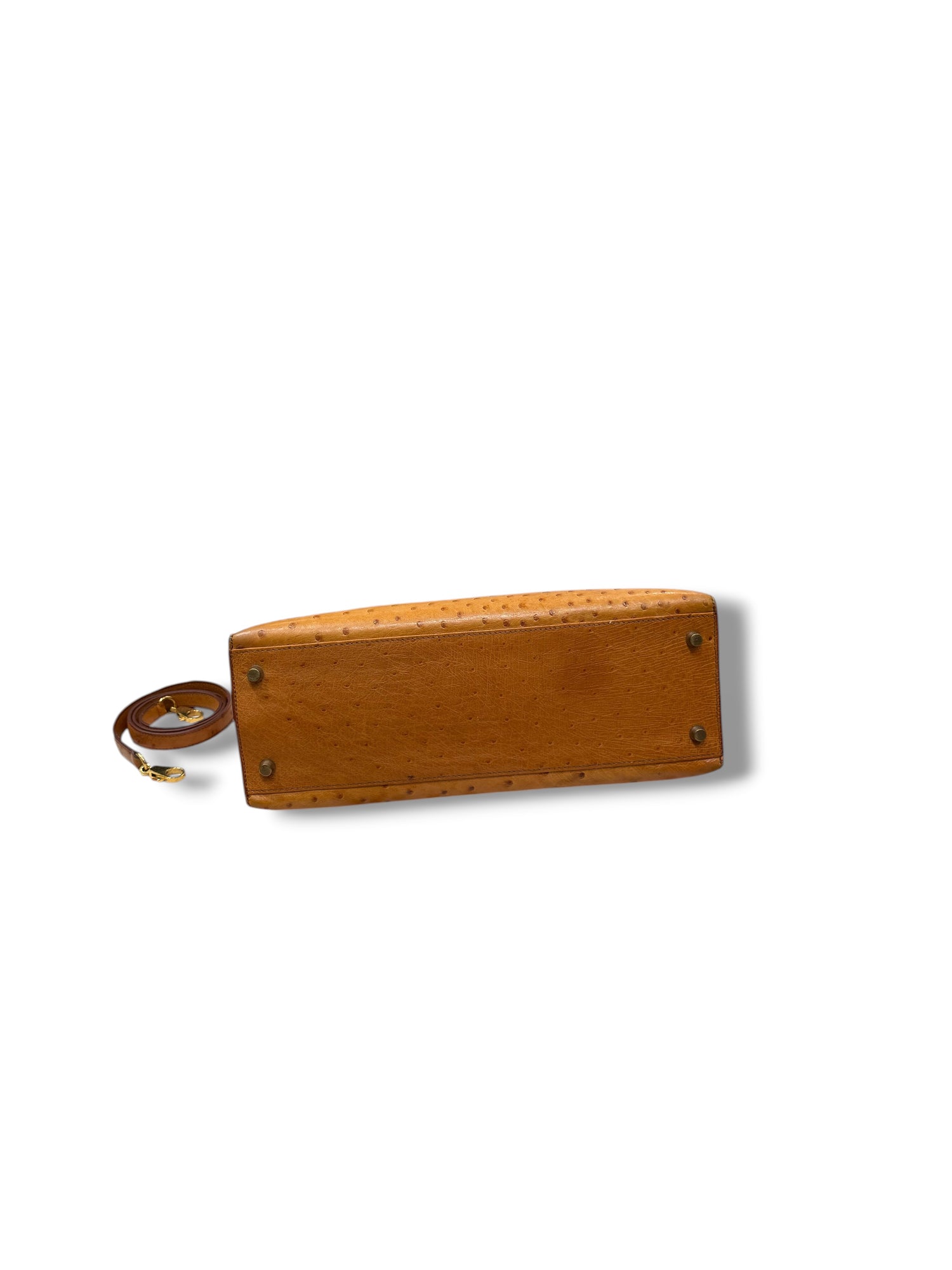 Hermès - Sac Kelly II sellier 32 Gold Autruche