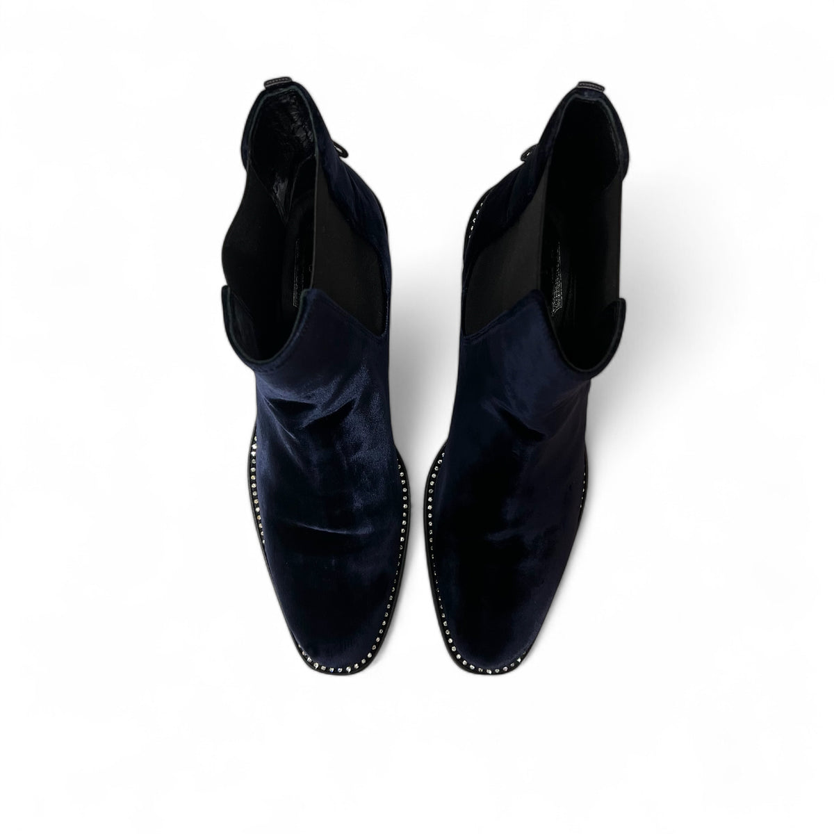 Christian Dior - Stivaletti in velluto blu notte T38.5