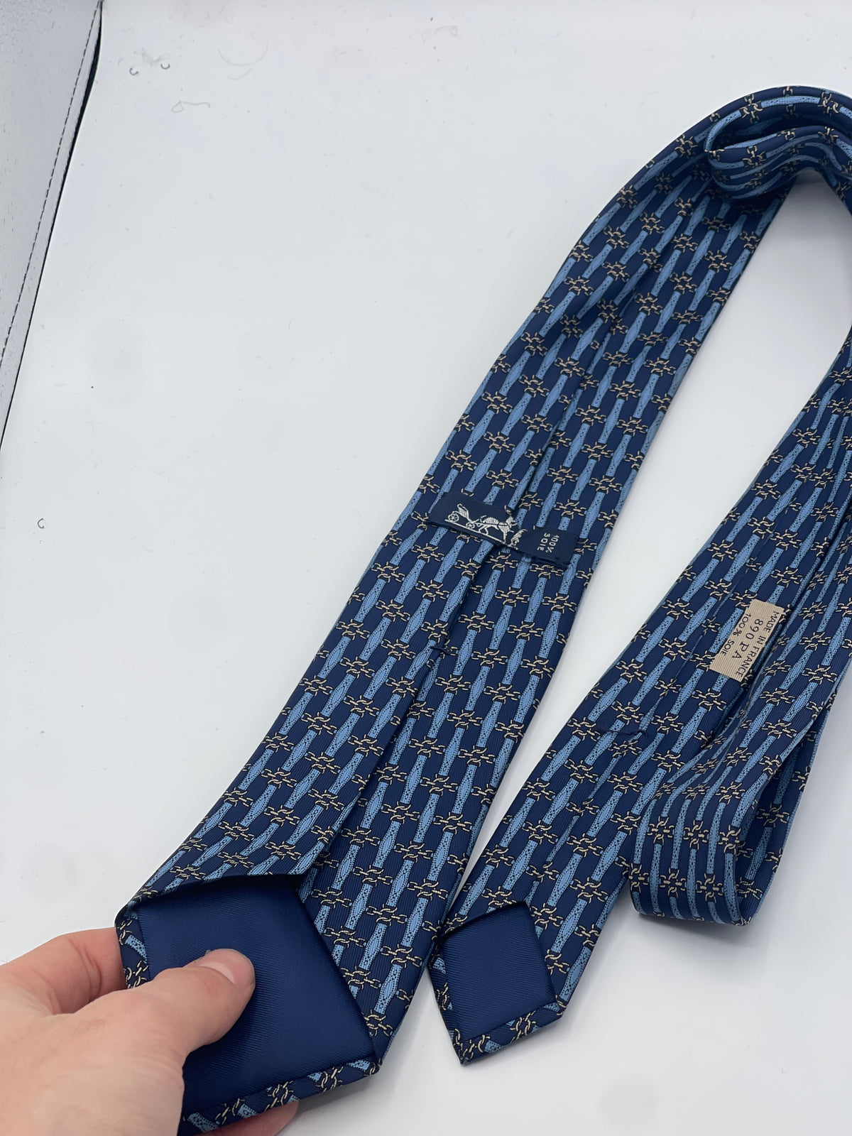 Hermès - Chain-pattern tie