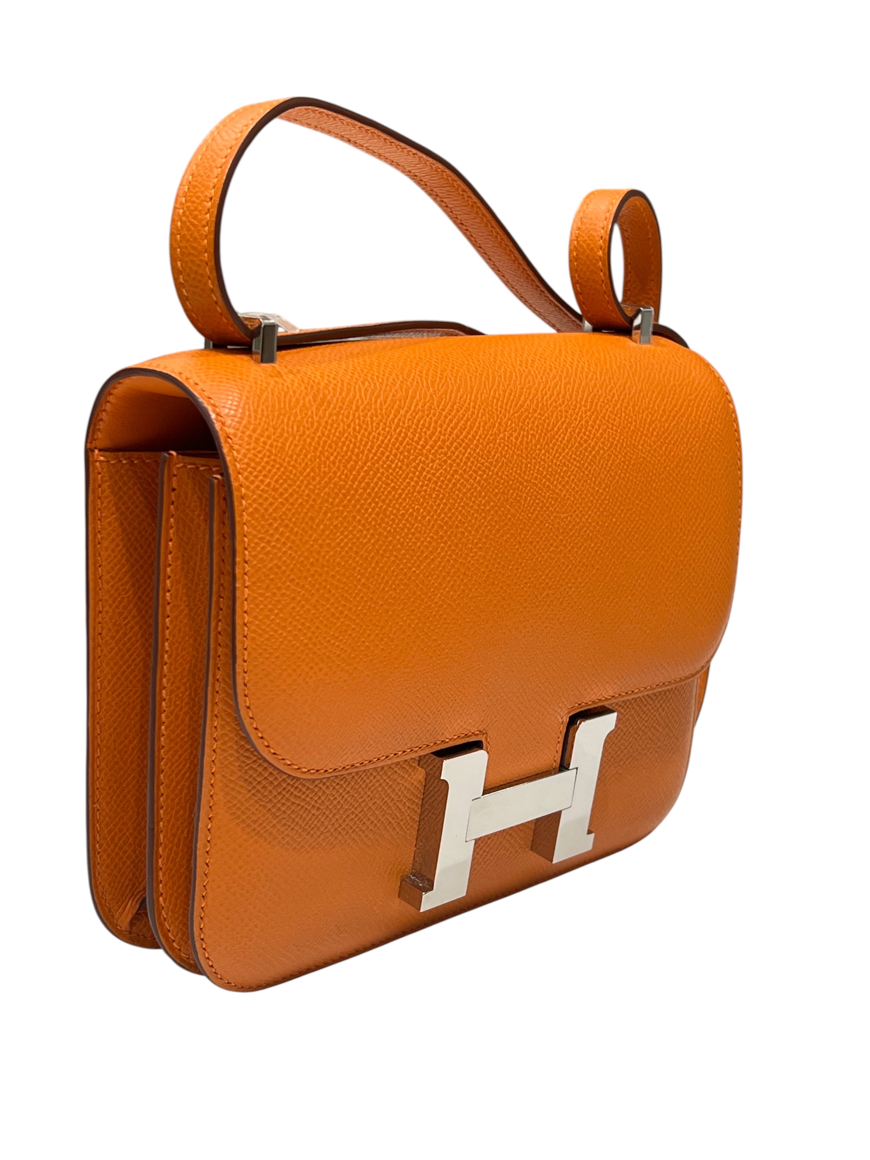 Hermès - sac constance 18 cuir epsom orange