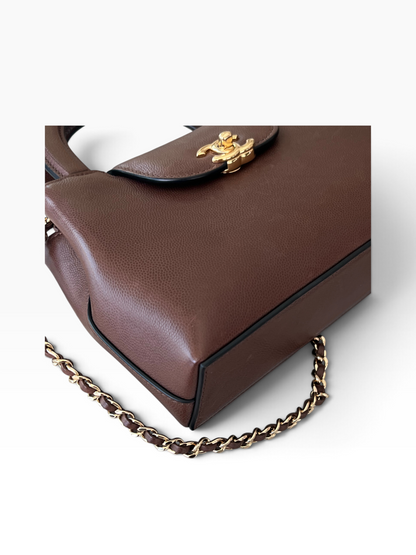 Chanel - sac petit shopping Kelly chocolat