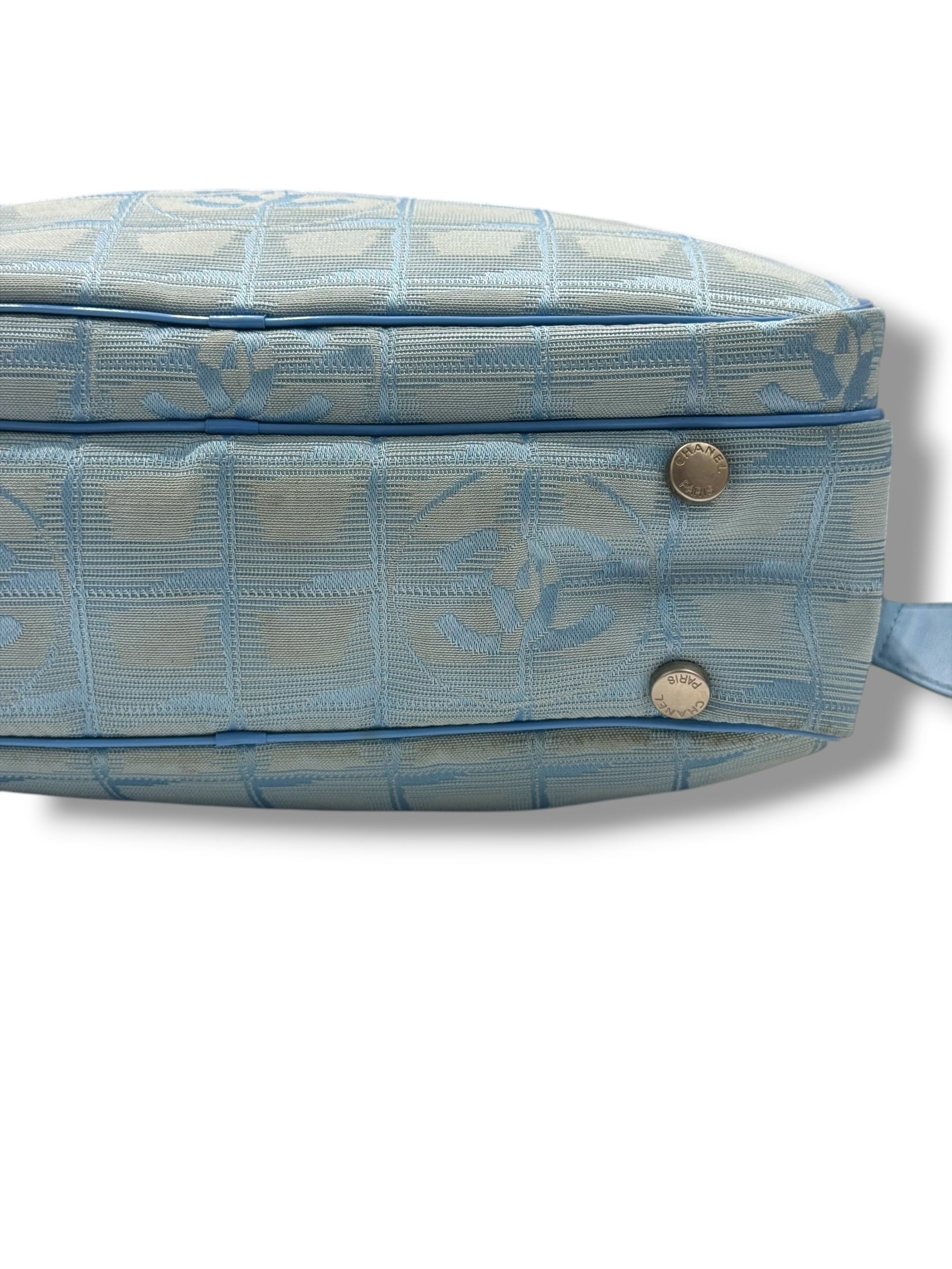 Chanel - Sac Toile bowling bleu