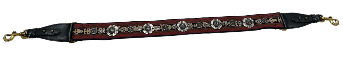 Dior - ethnic black leather shoulder strap