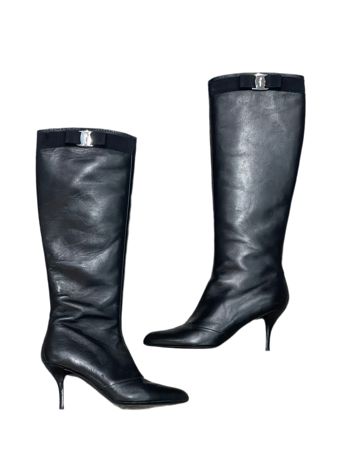 Ferragamo - Black leather boots T39
