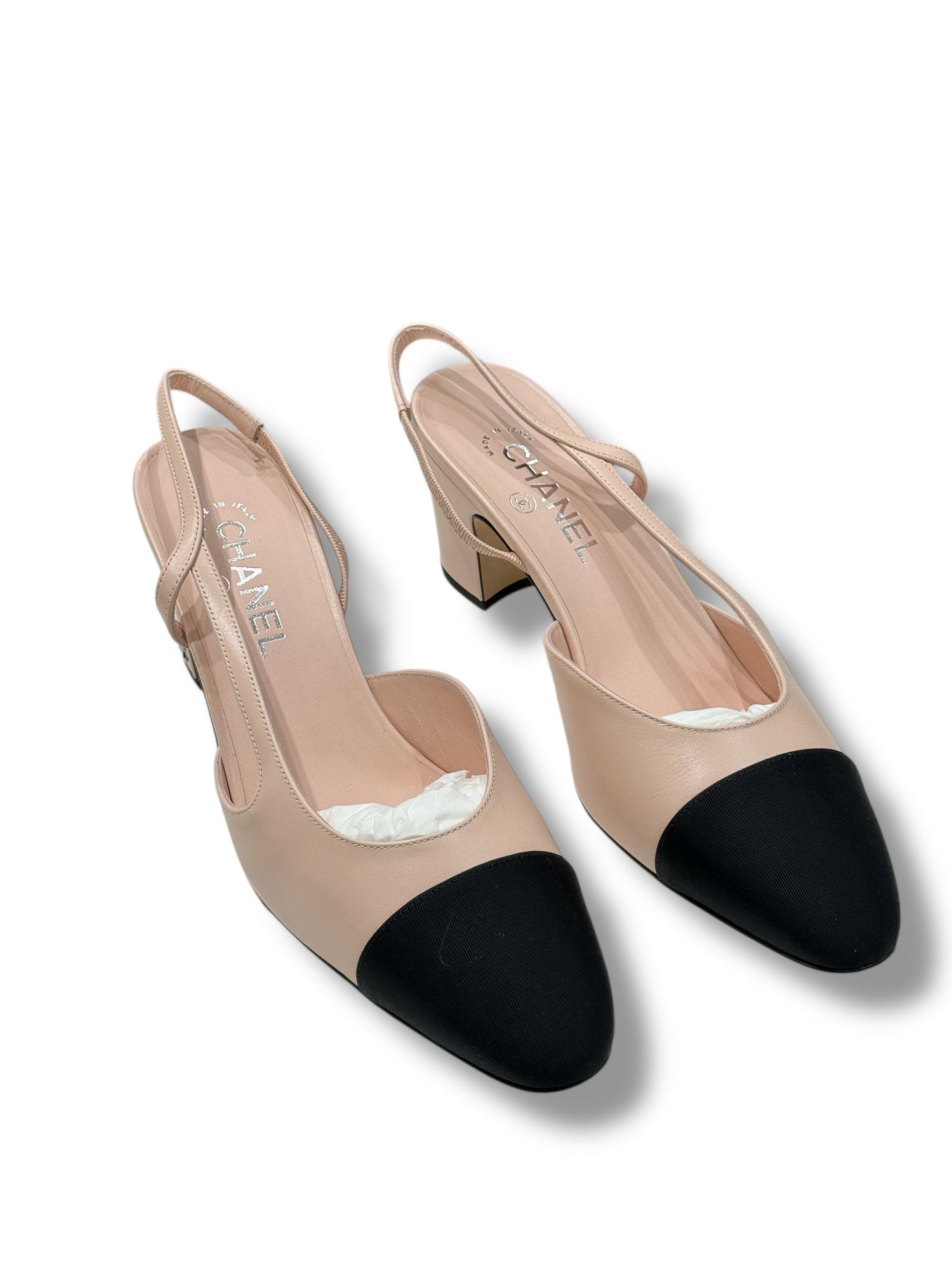 Chanel - Slingback rose nude T41