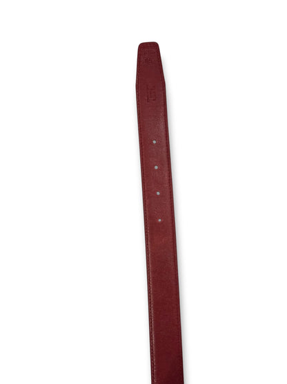 Hermès - Ceinture Chaîne D’ancre Gris/Rouge T85