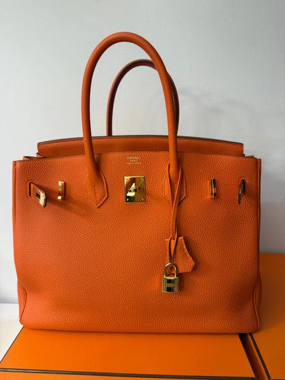 Hermès - Sac Birkin 35 Orange