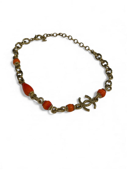 Chanel - Collier Choker orange