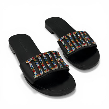 Dior Mules à Strass T.39 | Les Folies d’Eugénie