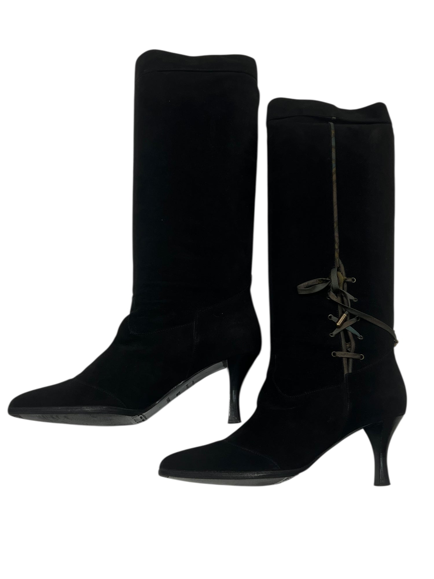 Hermès - bottes daim T 37,5