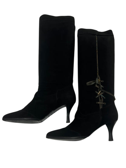 Hermès - bottes daim T 37,5