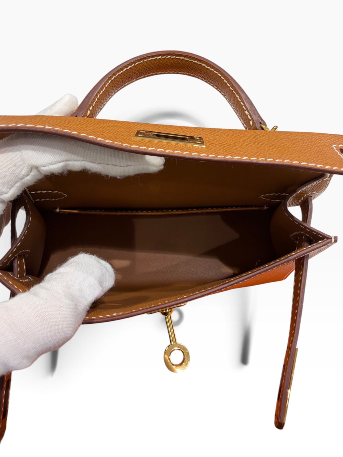 Hermès - Sac Mini Kelly II Sellier Epsom Gold GHW
