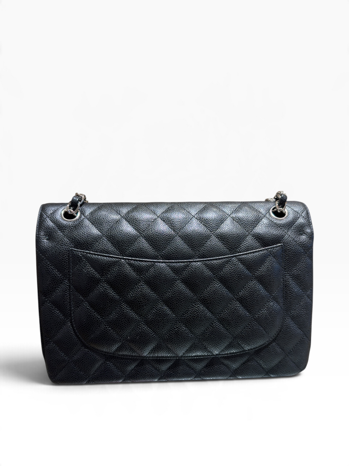 Chanel - Sac Maxi Jumbo cuir caviar noir