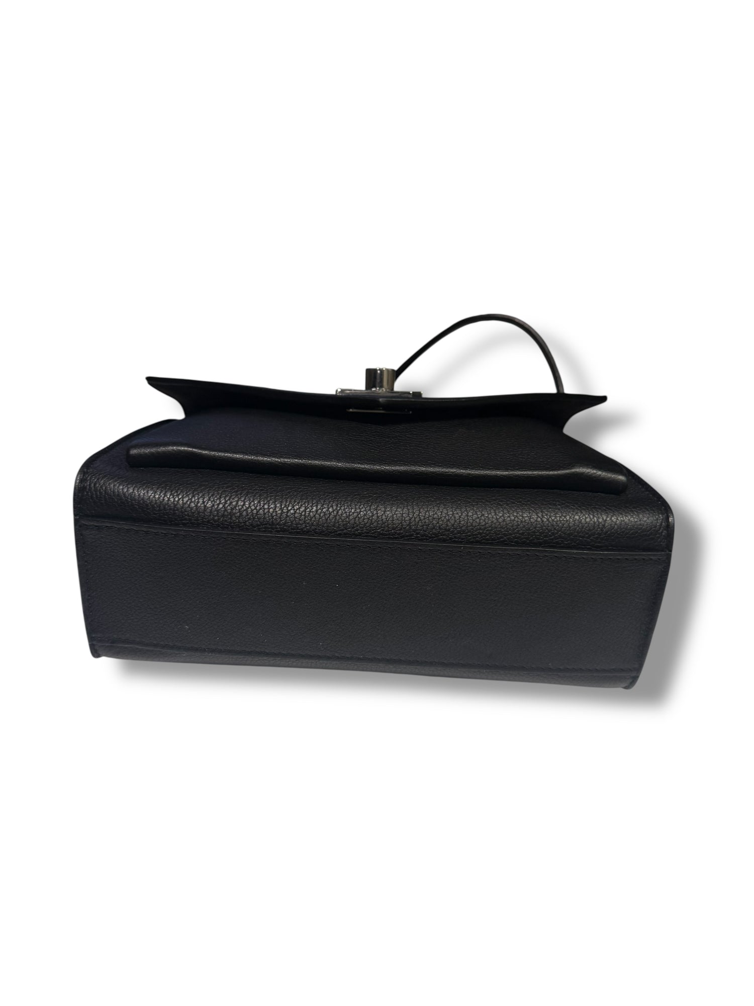 Louis Vuitton - Sac Lock Me en cuir noir et finition argenté