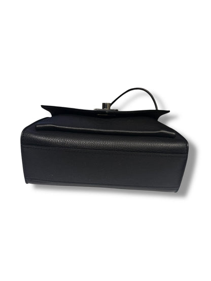 Louis Vuitton - Sac Lock Me en cuir noir et finition argenté