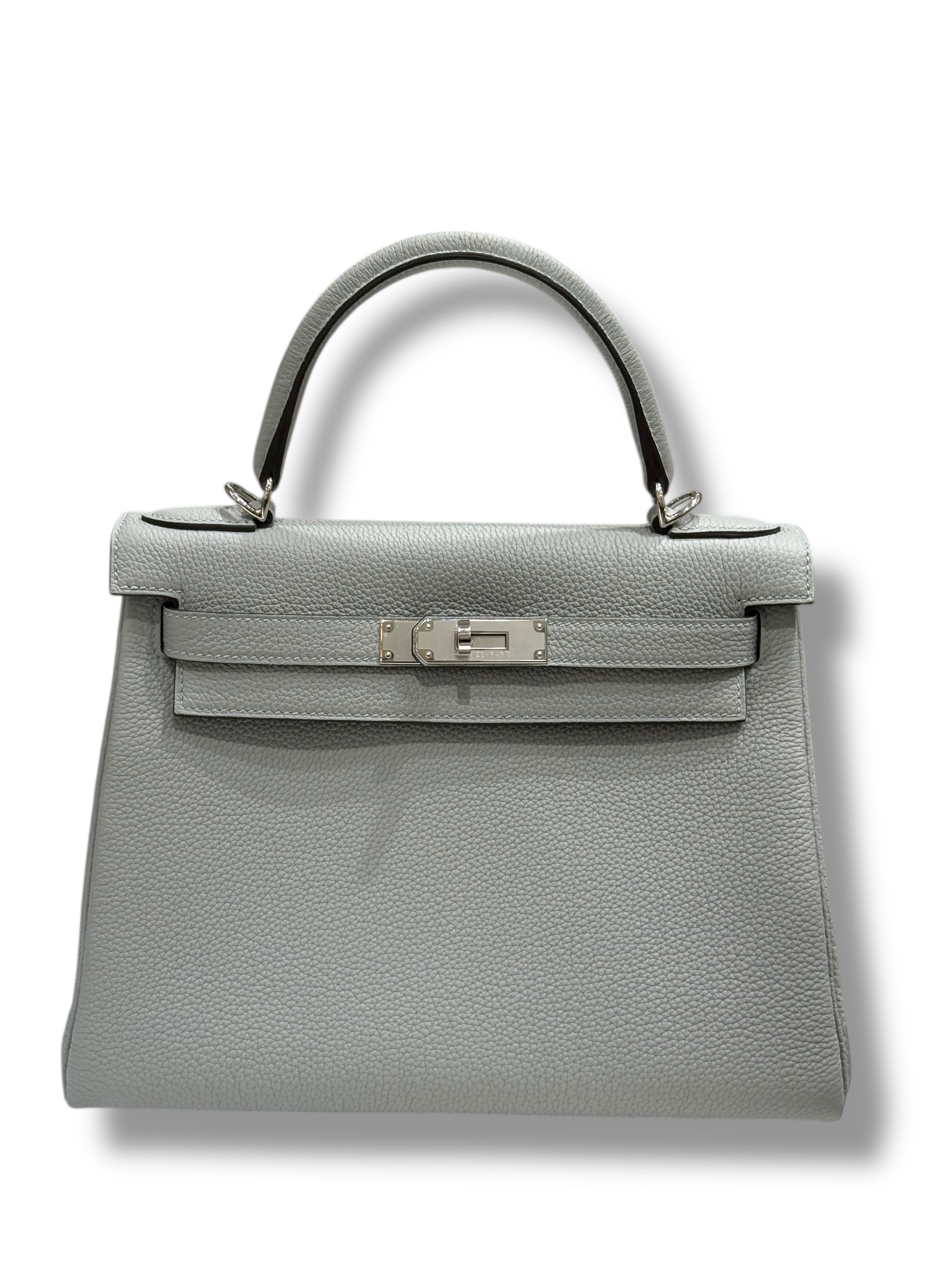 Hermès - Sac Kelly II 28 Bleu Glacier PHW
