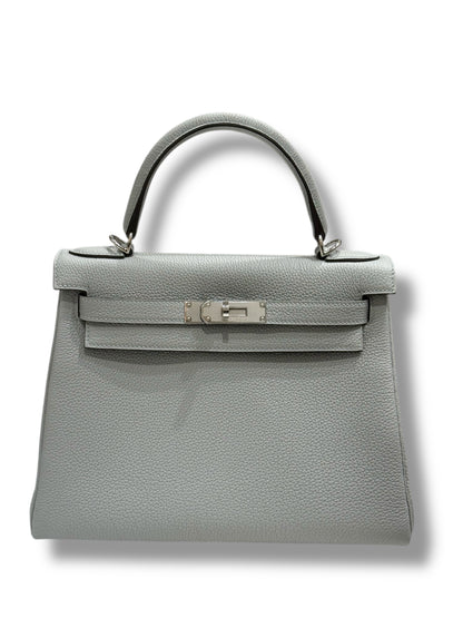 Hermès - Sac Kelly II 28 Bleu Glacier PHW
