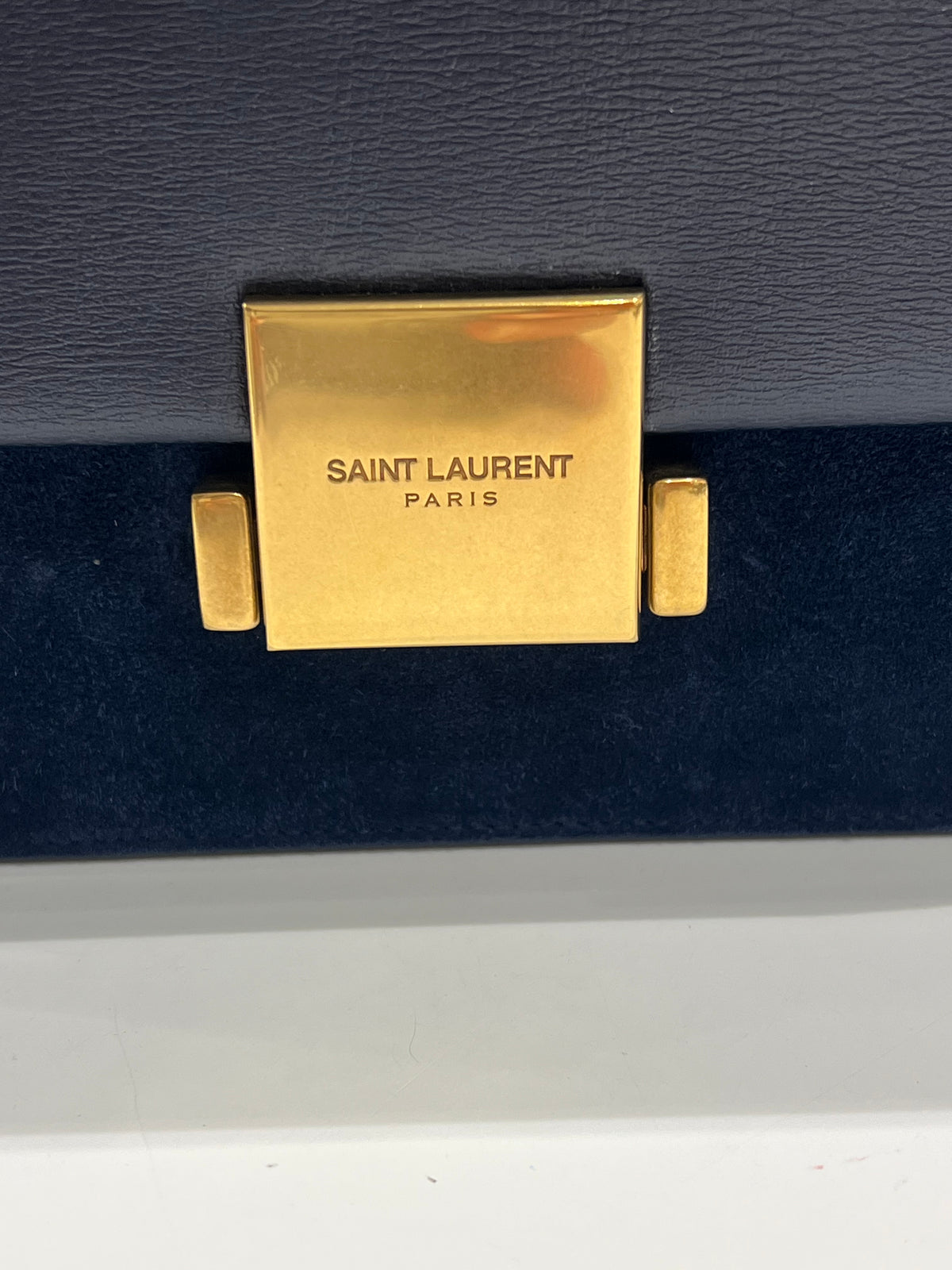 Saint Laurent - Bellechasse bag in blue two-tone material