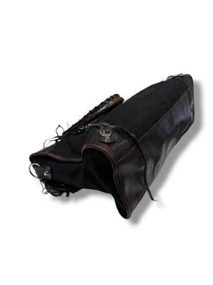 Balenciaga - Sac city avec bandoulière en cuir et toile