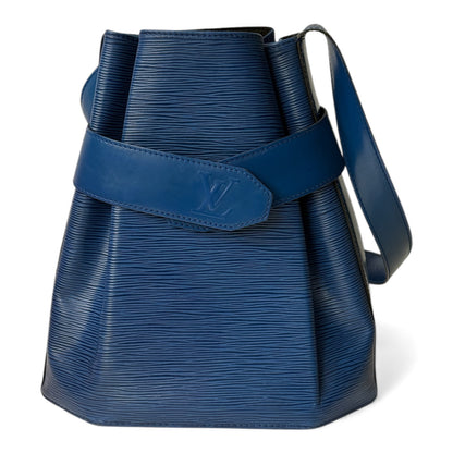 Louis Vuitton - Sac d’épaule en cuir épi bleu