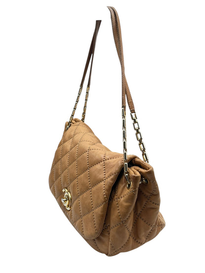 Chanel - sac accordéon cuir naturel