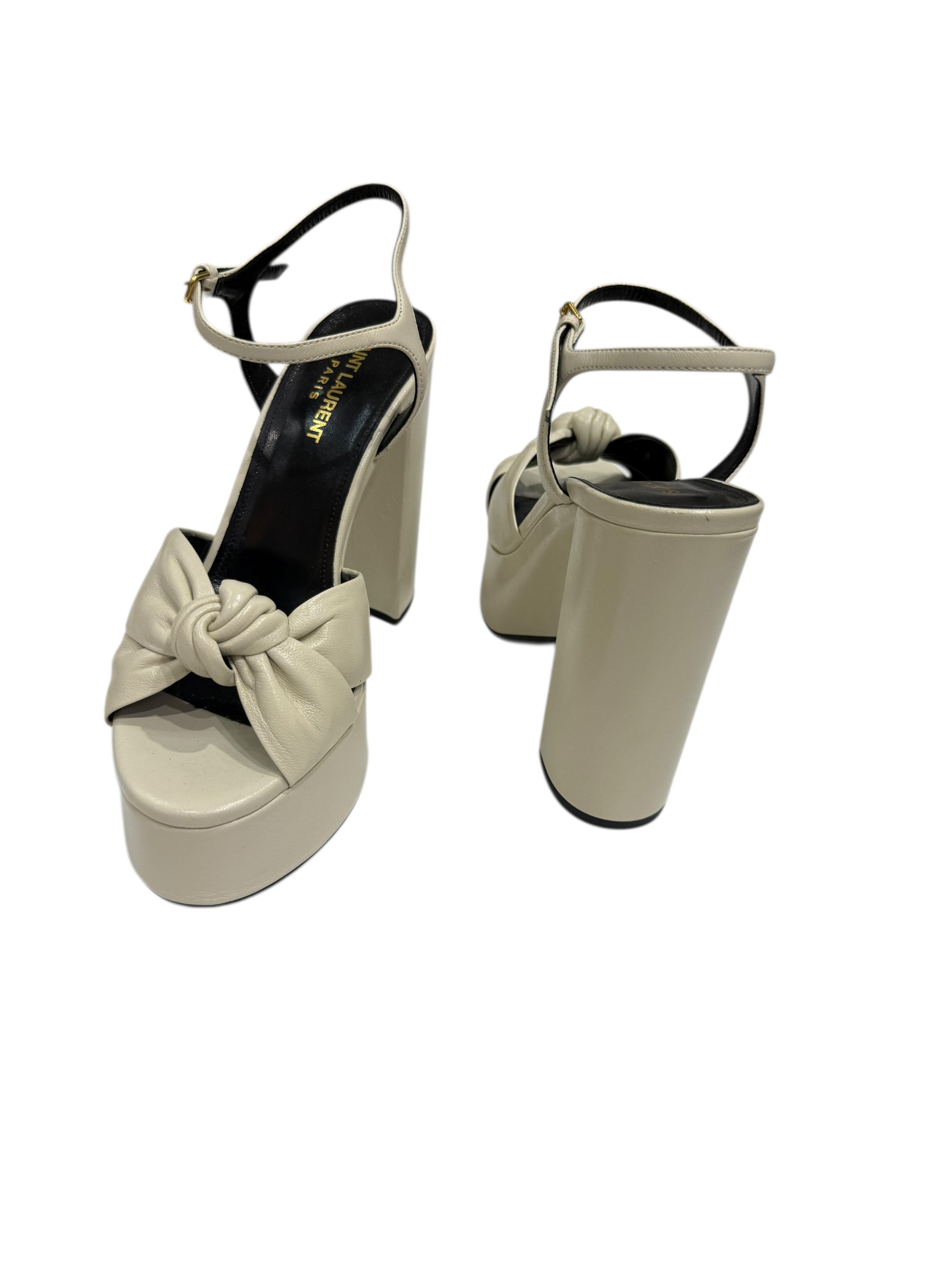 Saint Laurent - White Bianca sandals size 37 1/2