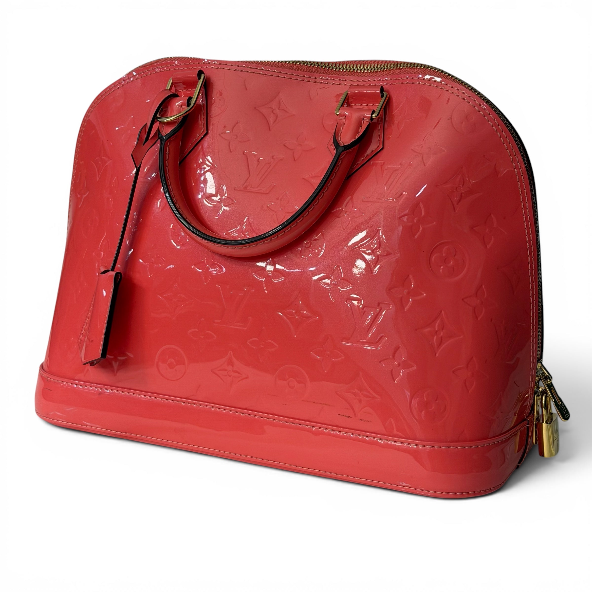 Louis Vuitton - Sac Alma cuir vernis rose
