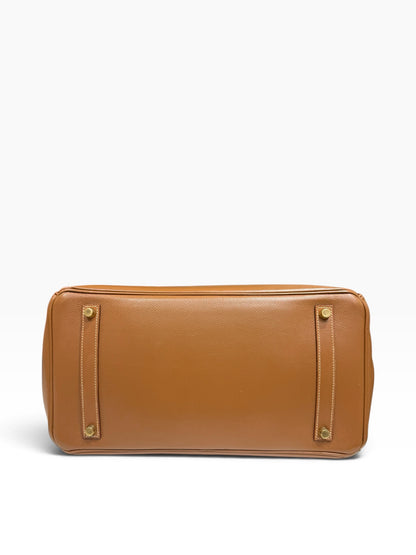 Hermès - Birkin 35 vintage Courchevel leather, natural, GHW