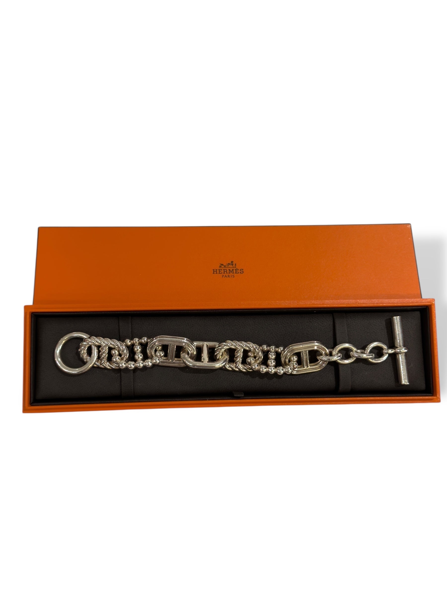 Hermès – Parade Ankerkettenarmband GM aus Silber