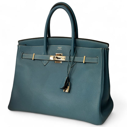 Hermès - Sac Birkin 35 Bleu Jean