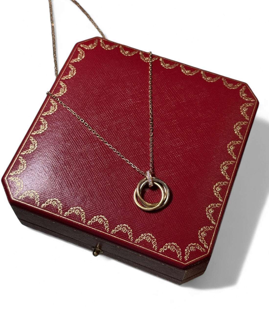 까르띠에 - 다이아몬드가 있는 트리니티 목걸이