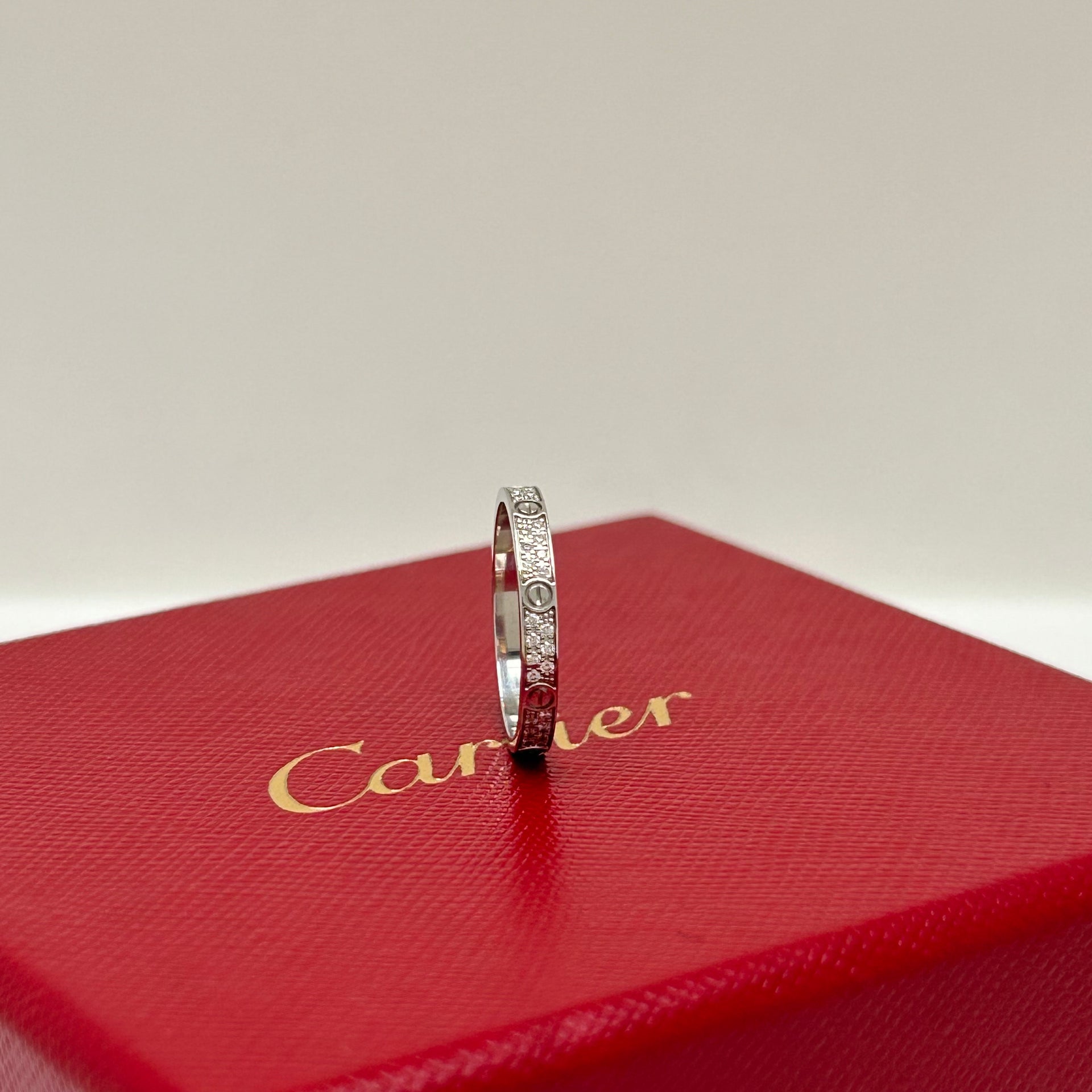 ラブリングスモールモデルサイズ55JP15K18PG カルティエCARTIER カルティエ - ラブ リング スモール モデル レ フォリー ドゥ