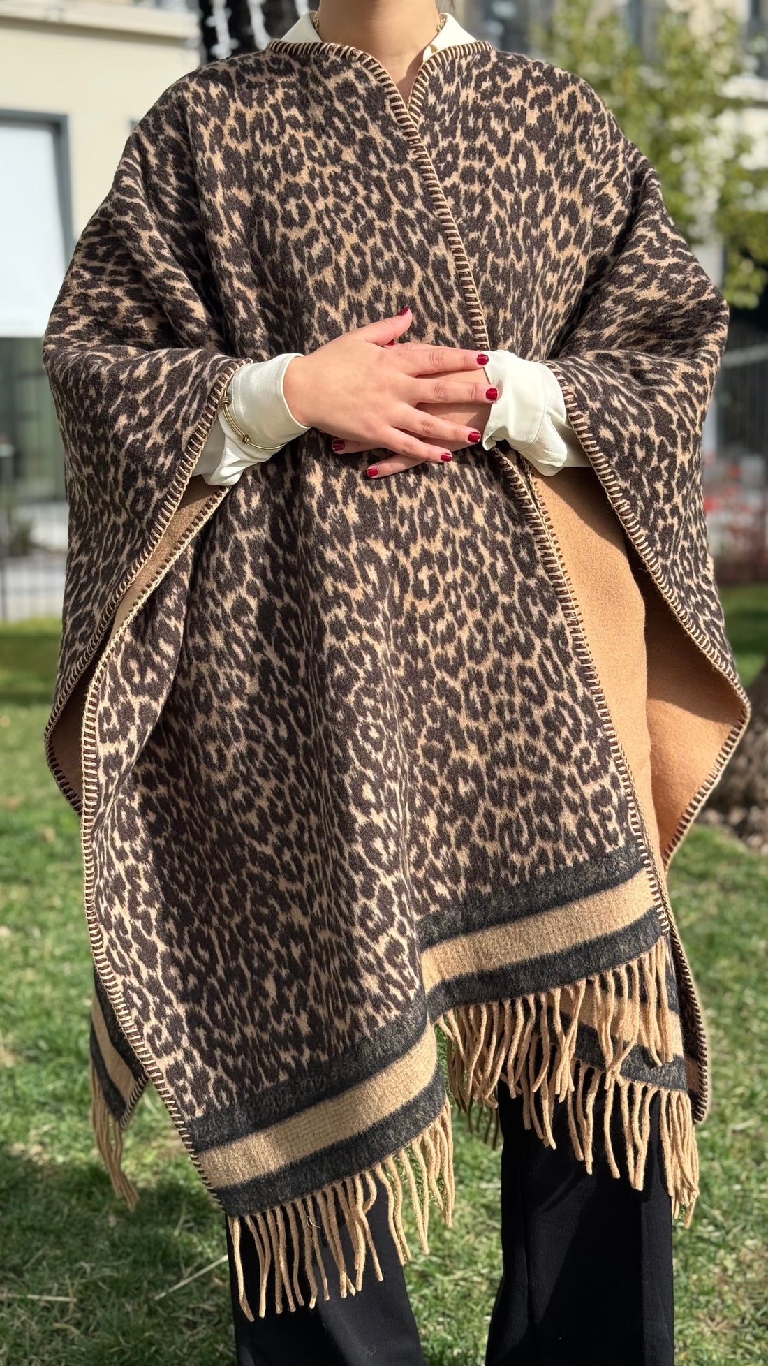 Dior - Poncho in lana e cashmere