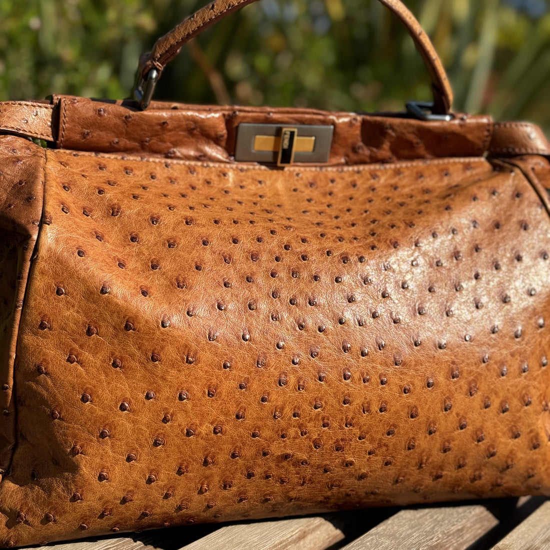 Fendi - Peekaboo Tasche GM Strauß