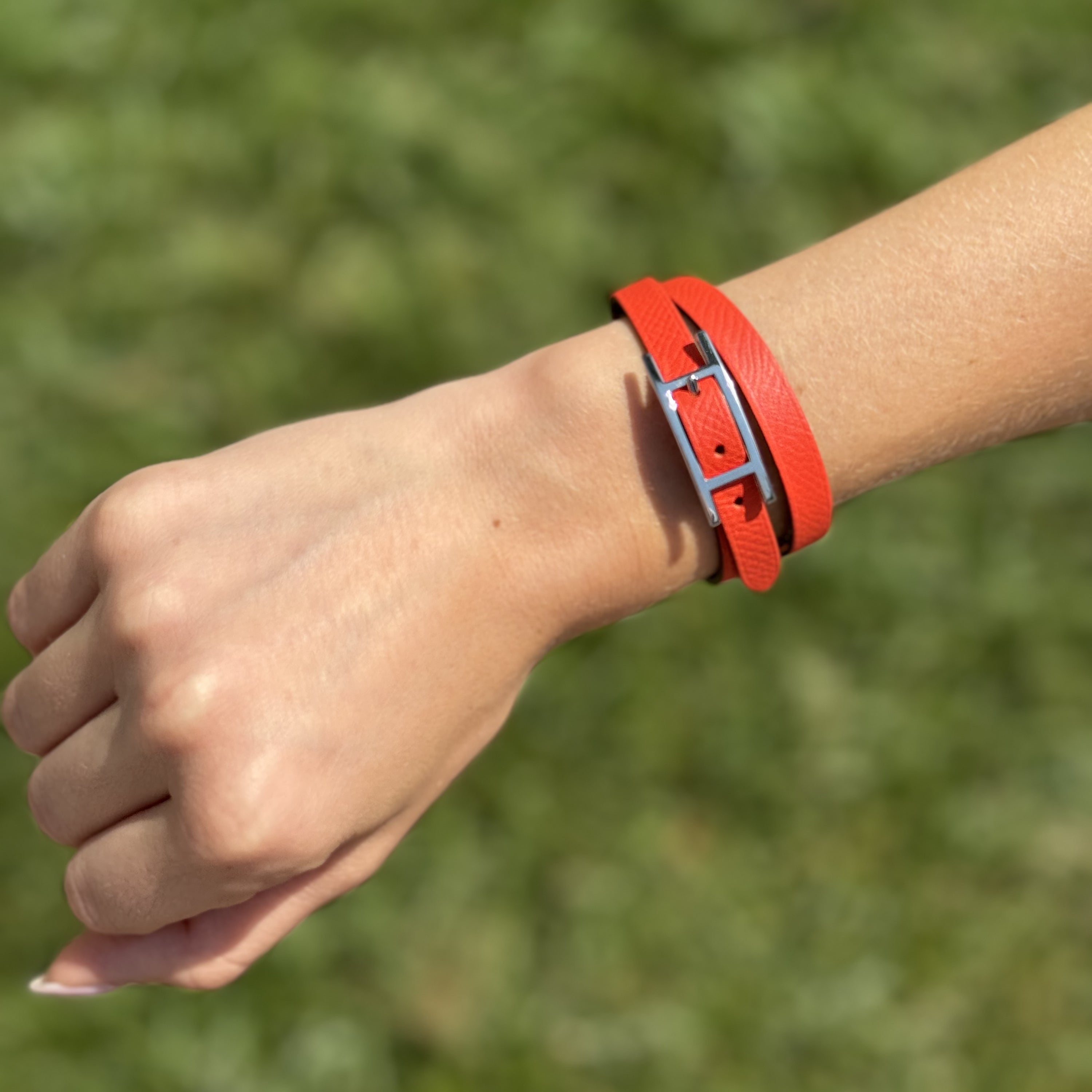 Hermès - Bracciale Behapi doppio giro reversibile T3