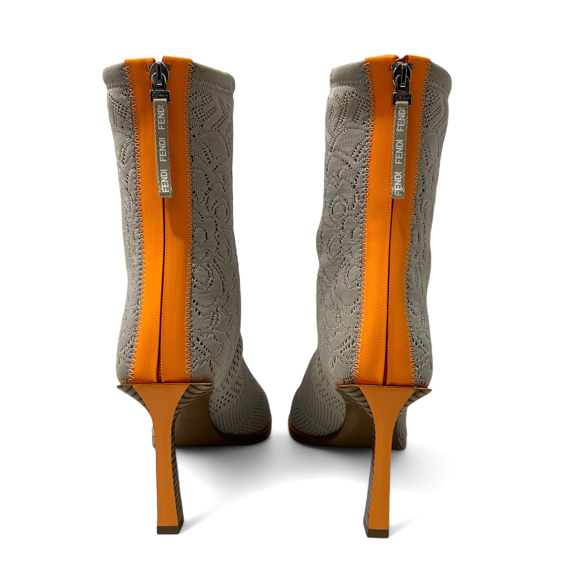 Fendi - FFrame Jacquard ankle boots size 40