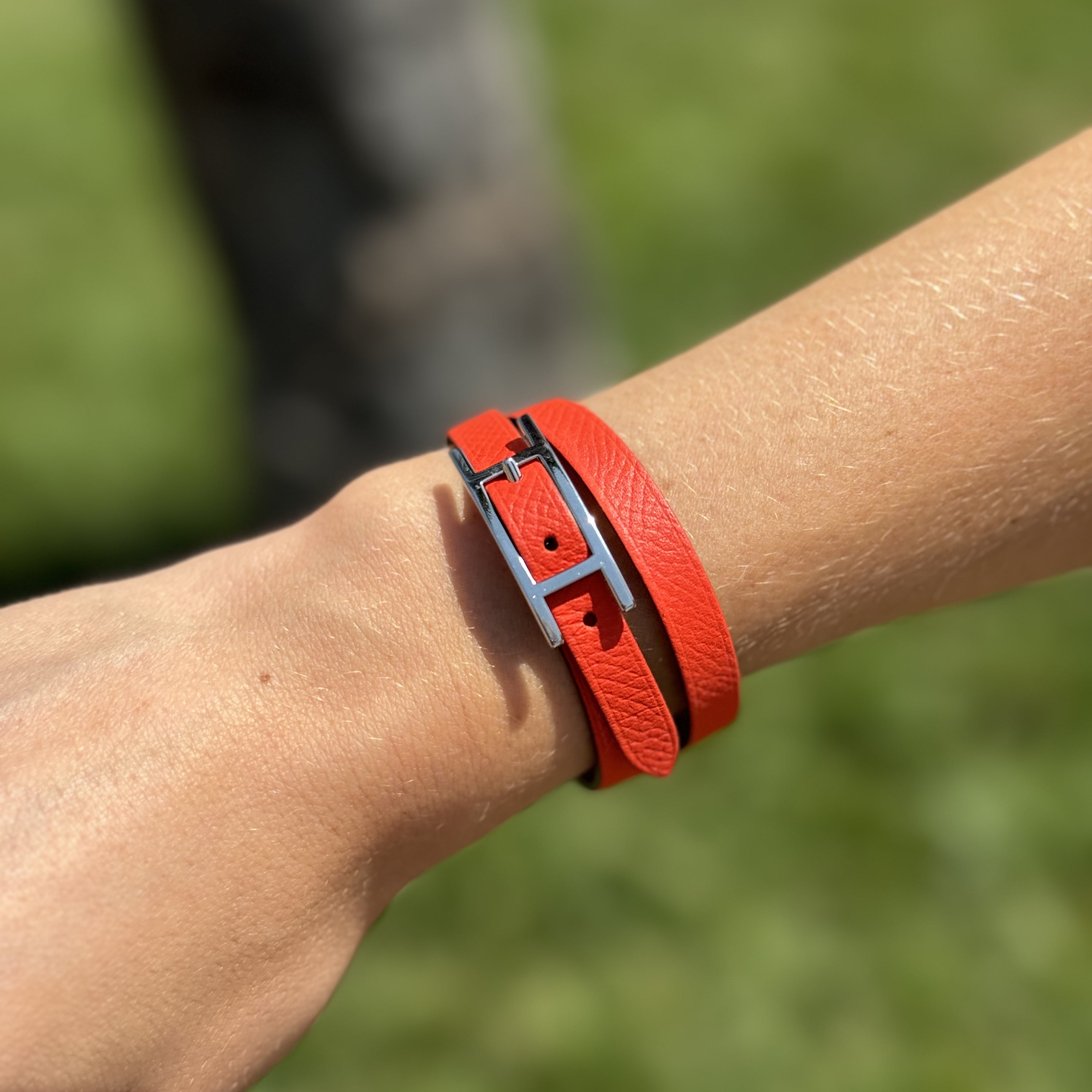 Hermès - Bracciale Behapi doppio giro reversibile T3