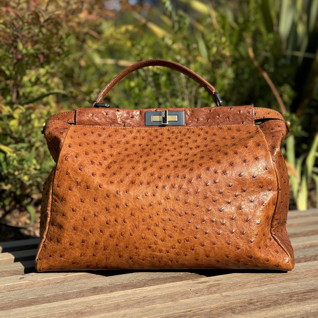 Fendi - Peekaboo Tasche GM Strauß