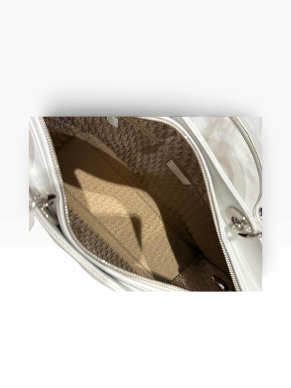 Dior - sac lady Dior cuir blanc vintage