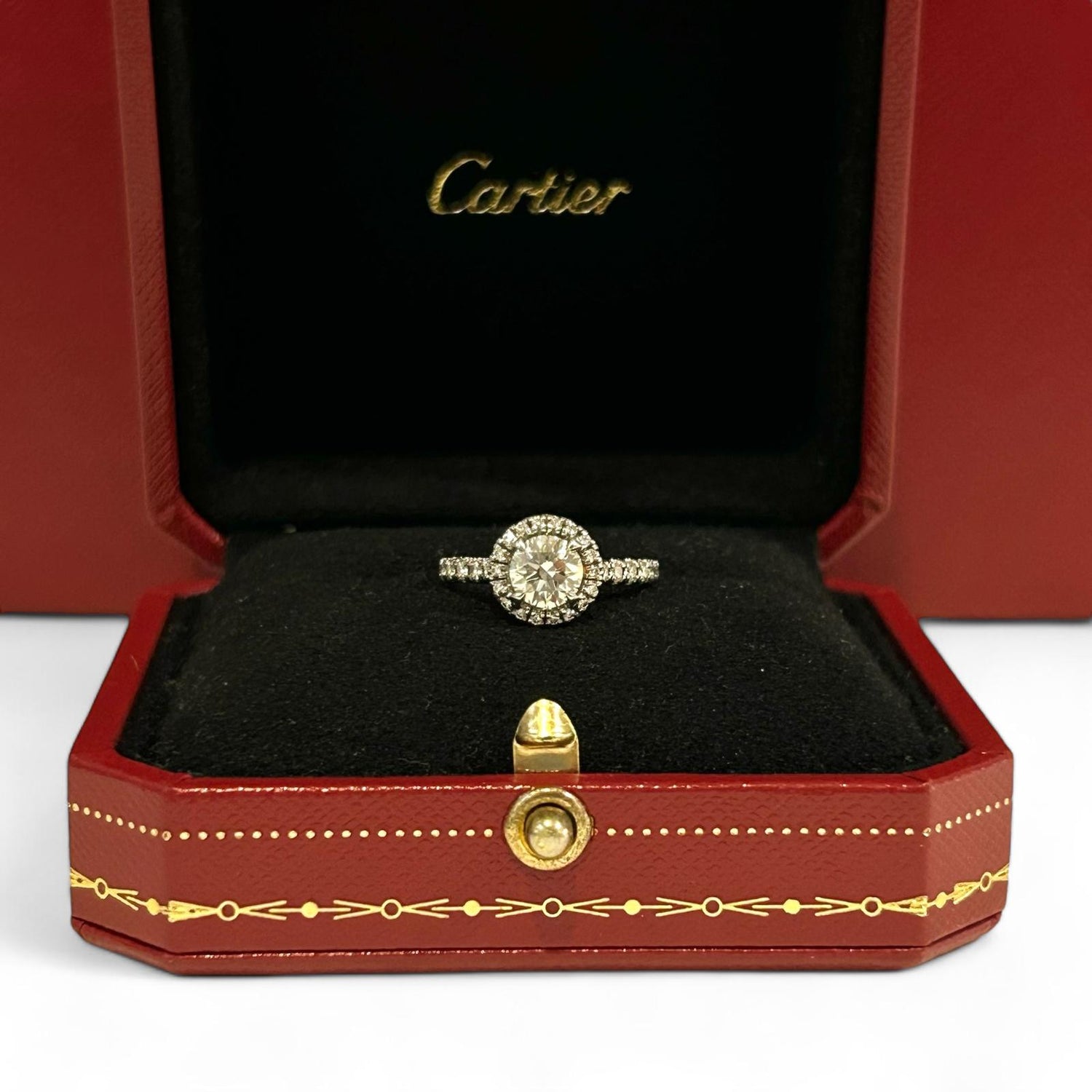 Alliance Cartier Solitaire Bague Cartier Platine Diamant Solitaire