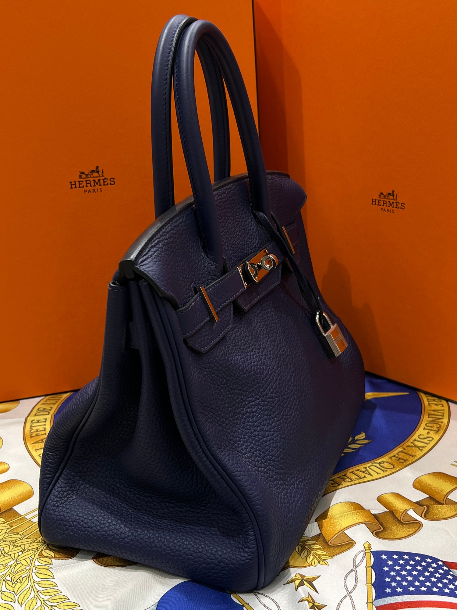 Hermès - Birkin 30 Togo bleu encre