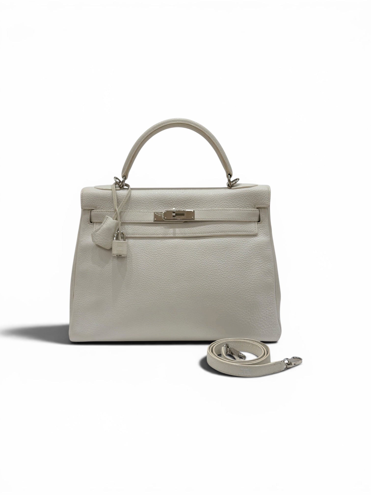 Hermès - Kelly 32 bag in White Togo leather