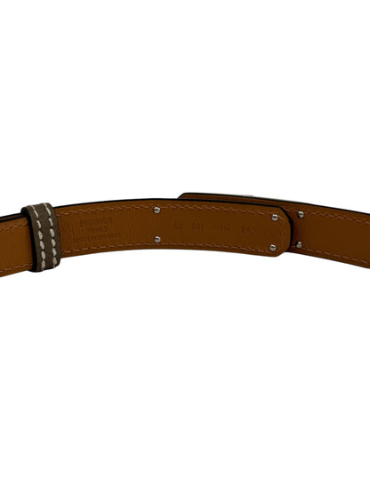 Hermès - Kelly-Gürtel Etoupe/ PHW