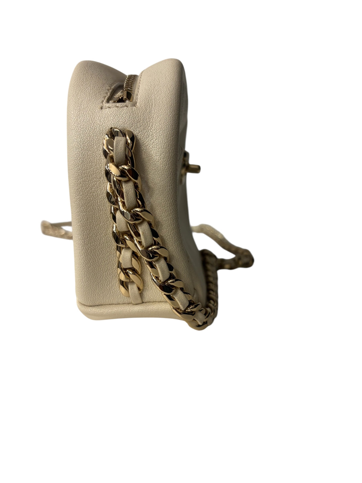 Chanel: Camera-Tasche in Elfenbein und Gold